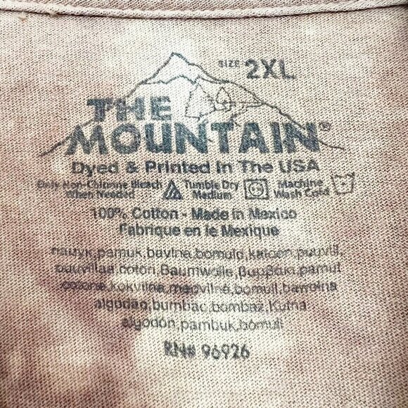 The Mountain Tee Adult 2XL Big Face Lion Warrior Classic T-Shirt Tie-Dye Unisex - Picture 6 of 11